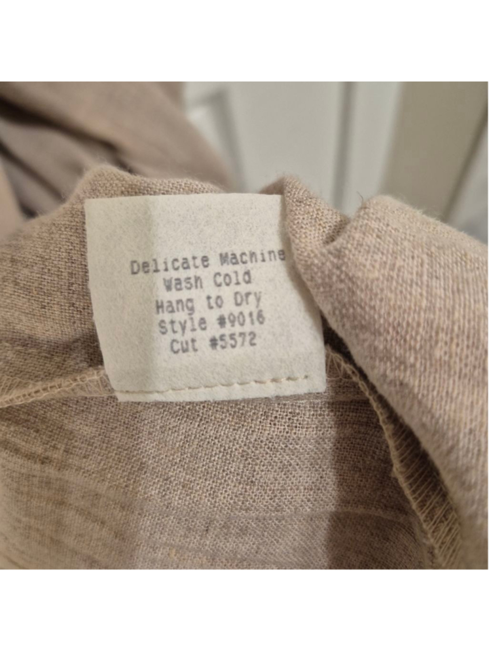 Women's vtg AKA Los Angeles Beige Linen Blend Sleeveless Wrap Maxi Dress XL - Picture 7 of 11